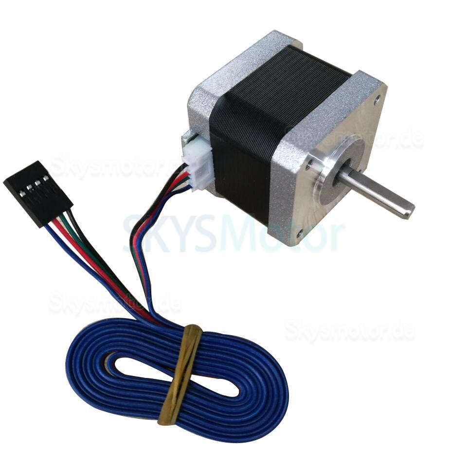 Oukeda NEMA 17 Schrittmotor 17HS4401 1,8 Grad 45Ncm 2 Phasen für 3D-Druckerrobotik